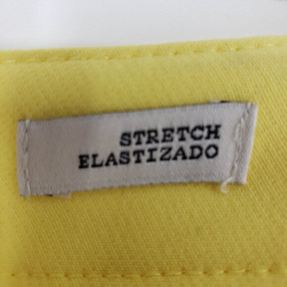 3/$25 a new day Stretch Midi Pleated Shorts 4 Womens High Rise Waist Yellow - Picture 10 of 13